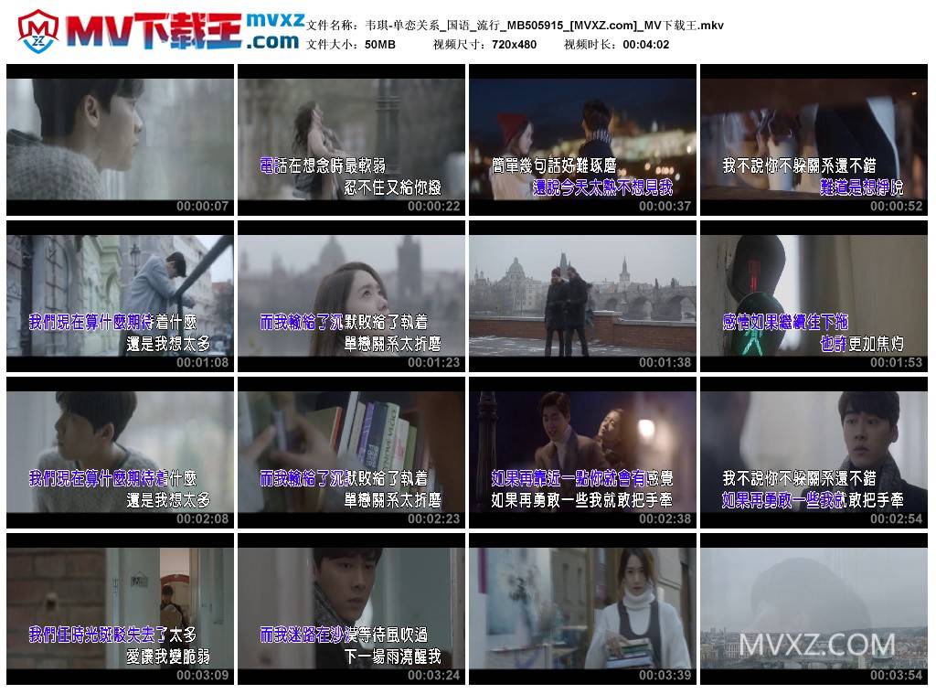 韦琪-单恋关系_国语_流行_MB505915